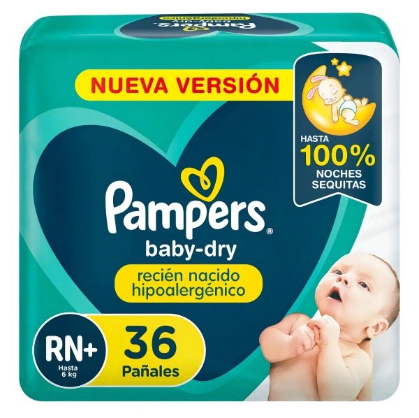 Producto - Pampers babydry rn+ 36un