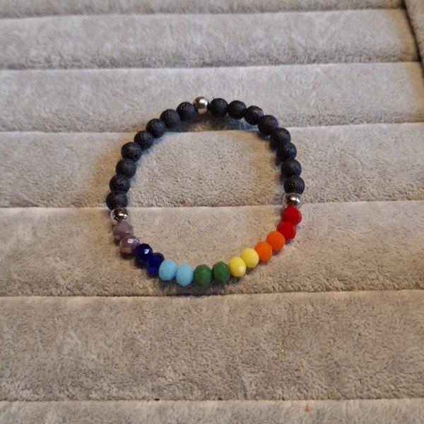 Producto - Pulsera Piedra de Lava Chakras