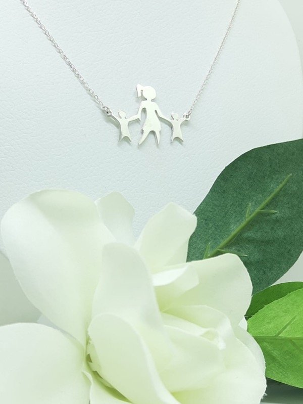 Producto - DIJE FAMILIA PLATA 925 + CADENA PLATA 925