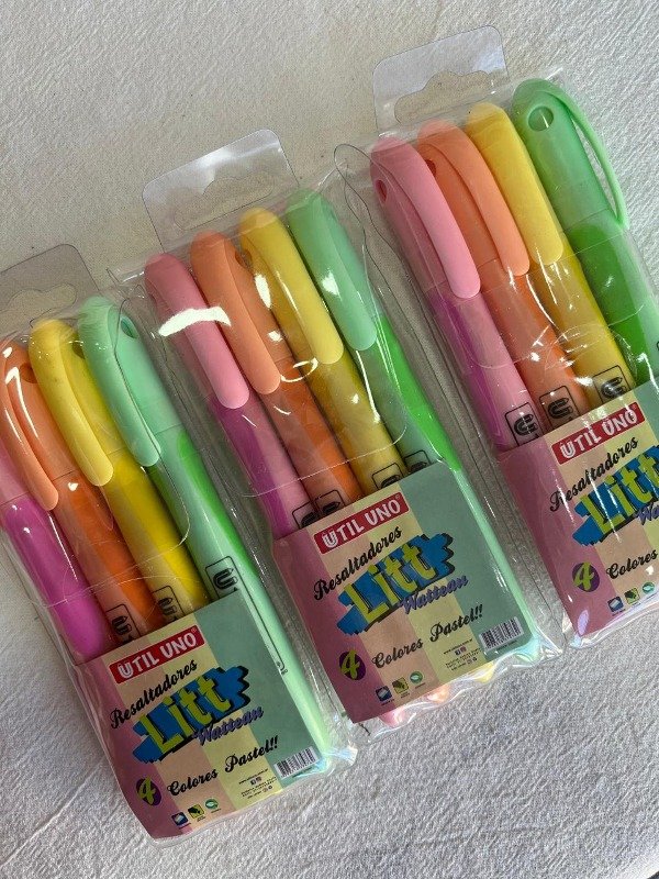 Producto - SET X4 RESALTADORES PASTEL