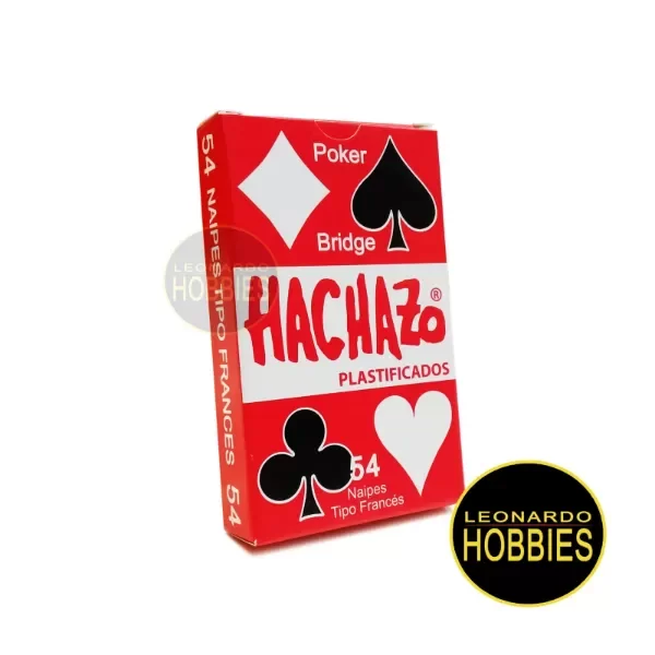 Producto - Naipes de Póker 54 Cartas Plastificadas Dorso Rojo Hachazo