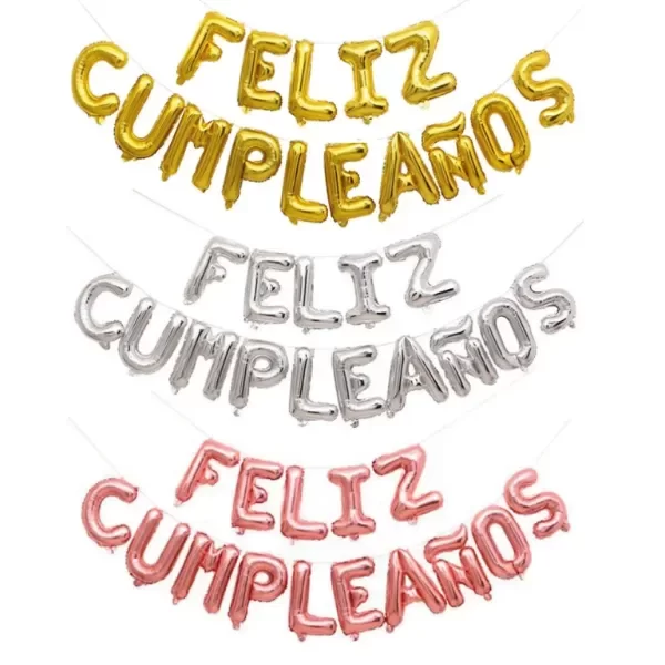 Producto - GLOBO METALIZADO FELIZ CUMPLEAÑOS