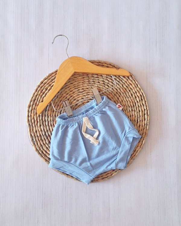Producto - Short Pañalero Jersey Celeste