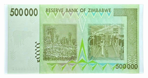 Producto - Zimbabwe 500.000 Dollars (2008) Palmeras y Jardín Botánico Pick.76 Unc - 1