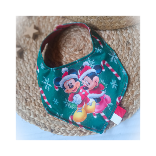 Producto - babero NAVIDAD Minnie Mickey verde