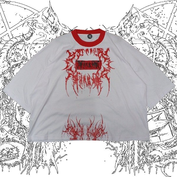 Producto - Remera Boxy Fit Crimso  Sigil Thread Blanca