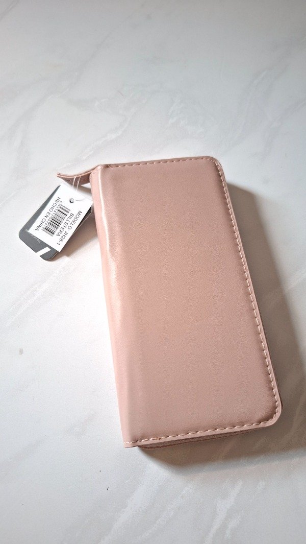 Producto - Billetera grande lisa rosa