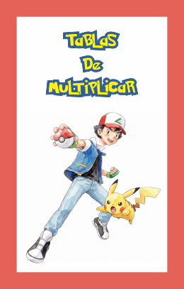 Producto - Tablas de multiplicar Pokémon -  (Pack x 10 juegos)