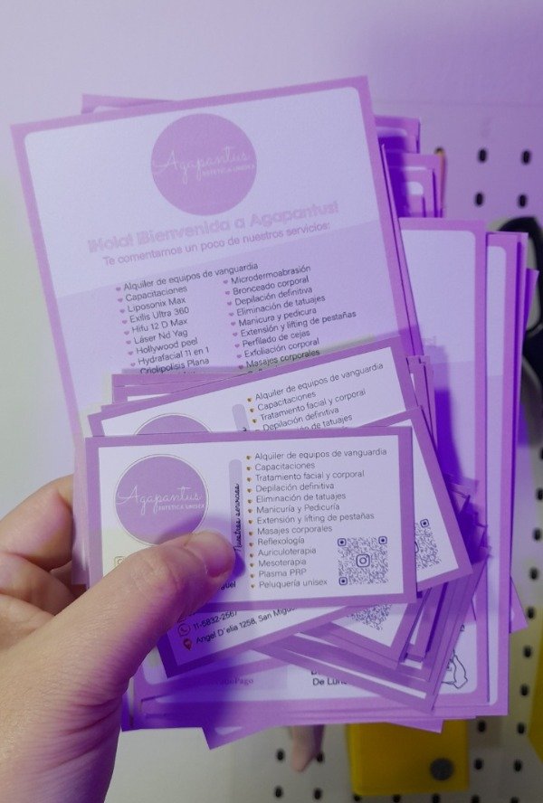 Producto - 100 volantes + 50 tarjetas personales