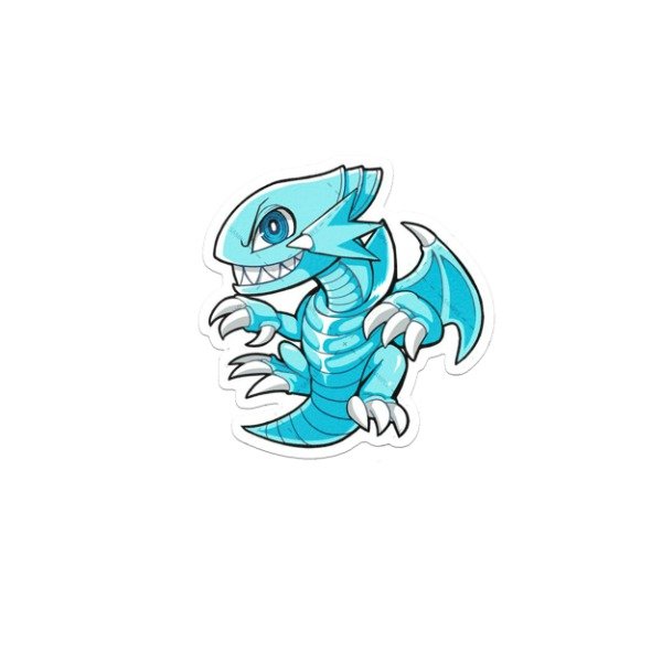 Producto - Sticker Vinilo Grande Dragon Ojos Azules YugiOh AllBlue