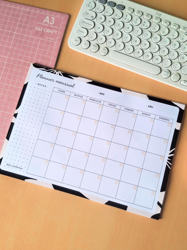 Producto - Planner mensual JARDIN - encolado
