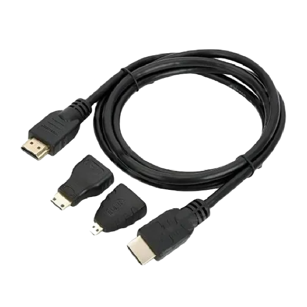 Producto - Cable HDMI 1.5 Metros Con Adaptadores Micro Y Mini Hdmi Video