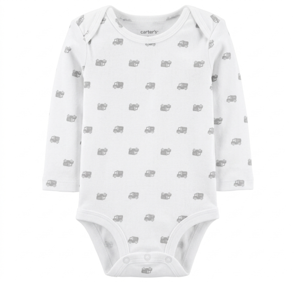 Producto - Bodie Manga Larga Bebe Fondo Blanco Camion