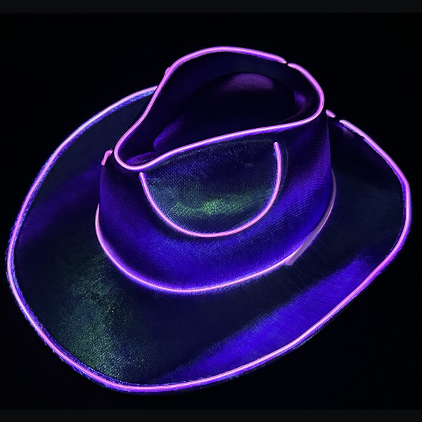 Producto - Sombrero Vaquero tornasolado con tira de neon x1