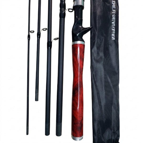 Producto - Caña Bait Top Fishing Five Fish 1.80m 5 Tramos 8-17lbs con Estaca Incluida - 1