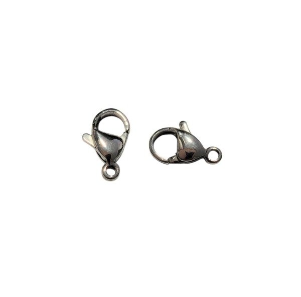 Producto - Mosquetón de acero quirúrgico PLATEADO 12mm x20uni.