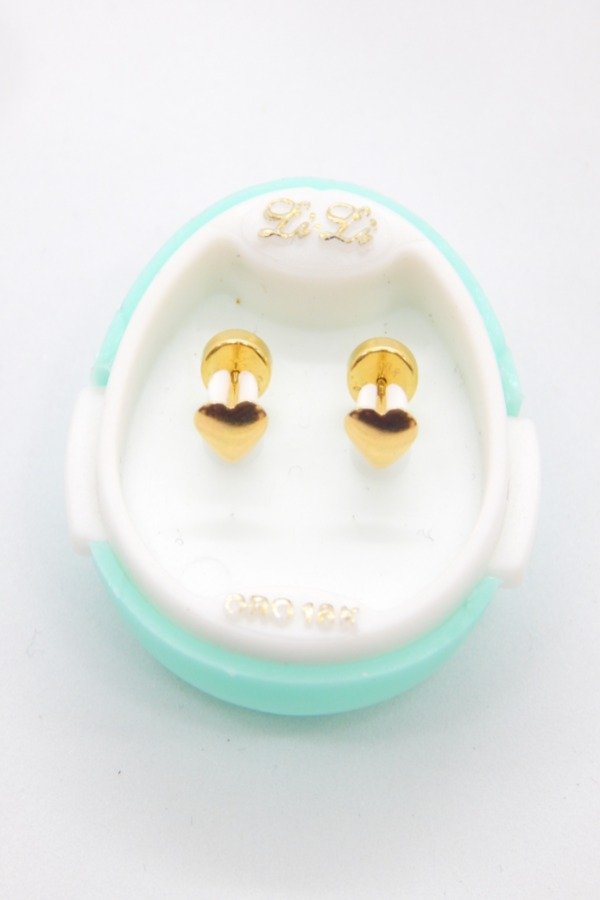 Producto - Aritos Abridores corazón oro 18k