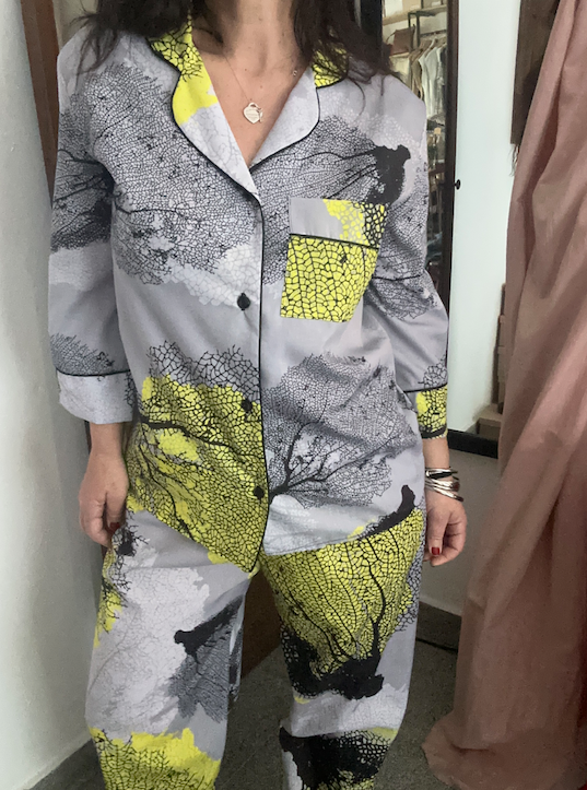 Producto - set camisero 3 piezas coral gris