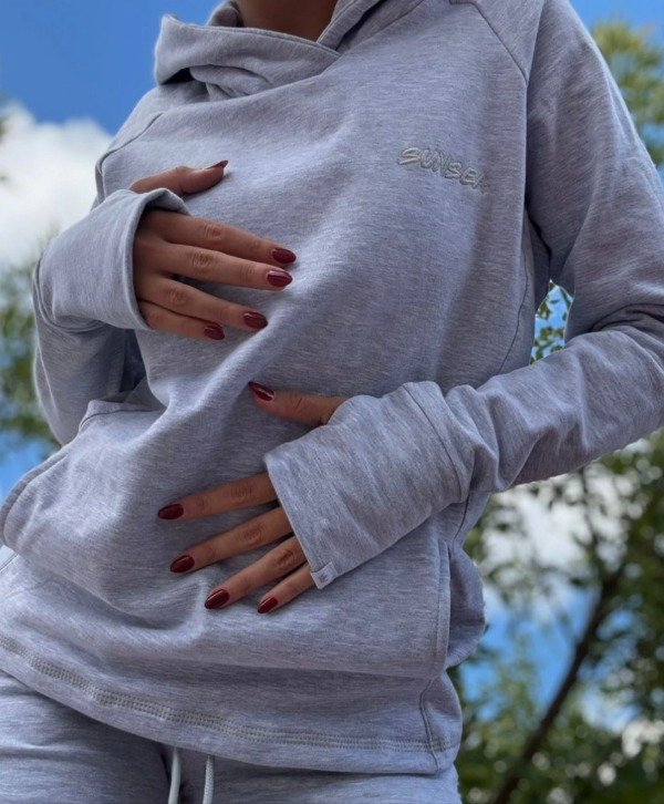 Producto - Conjunto buzo y pantalón algodón gris melange - 2