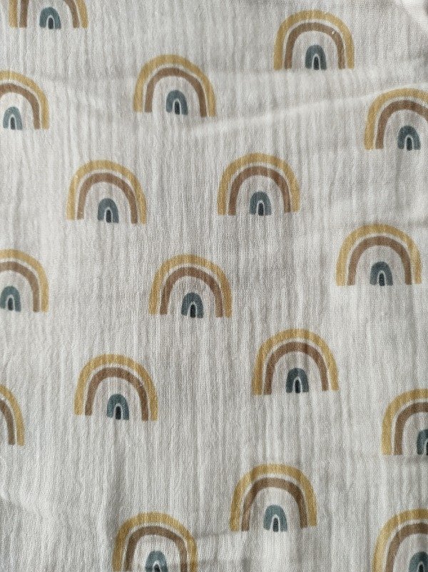 Producto - Gasa baby cotton Arcoiris marrón