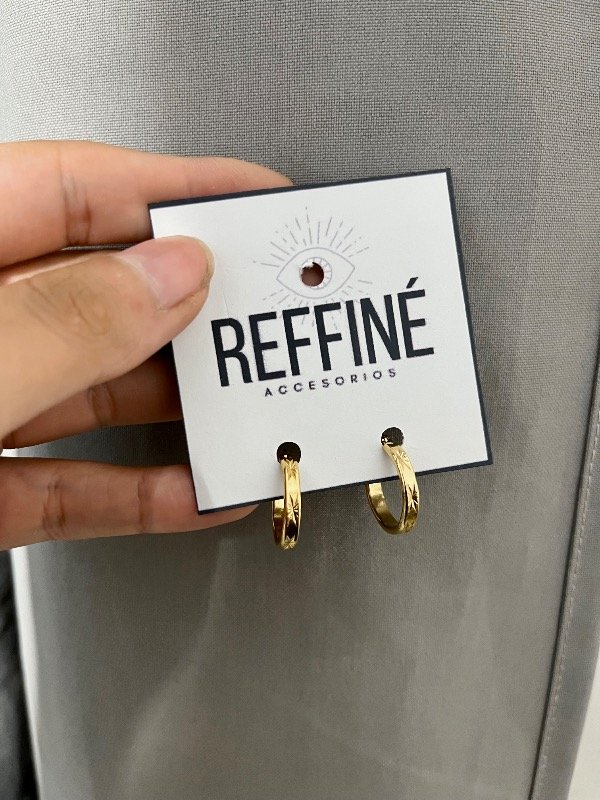 Producto - Argollas acero dorado 0151