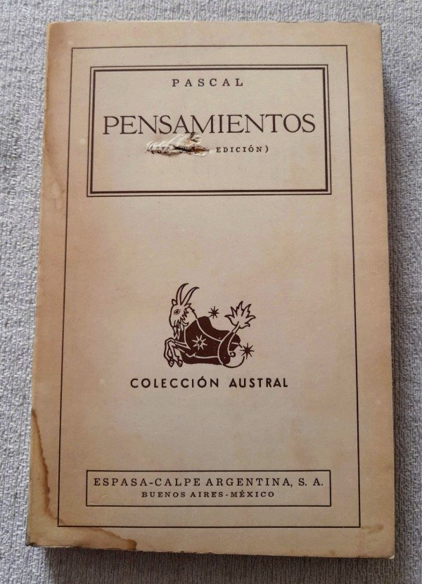 Producto - Pensamientos - Pascal - Coleccion Austral