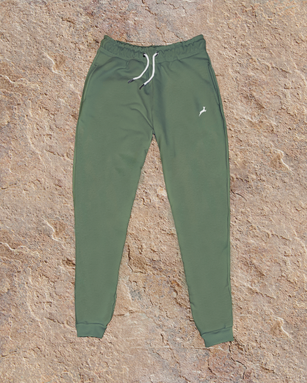 Producto - Pantalón Liso Algodón con Puño - Color Verde