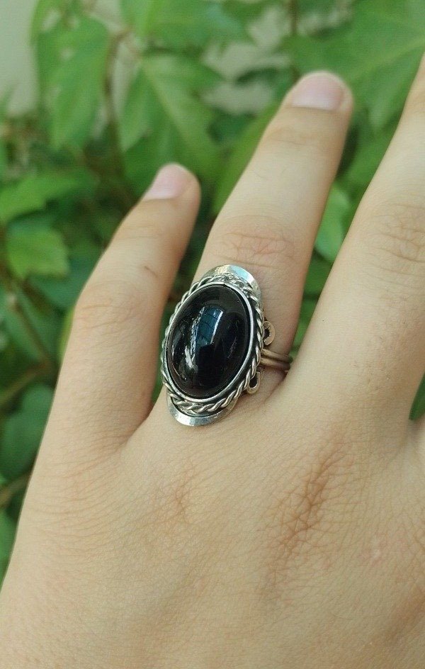 Producto - Anillo regulable Obsidiana