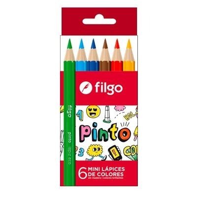 Producto - LÁPICES COLORES DE RESINA PINTO MINI ESTUCHE 6