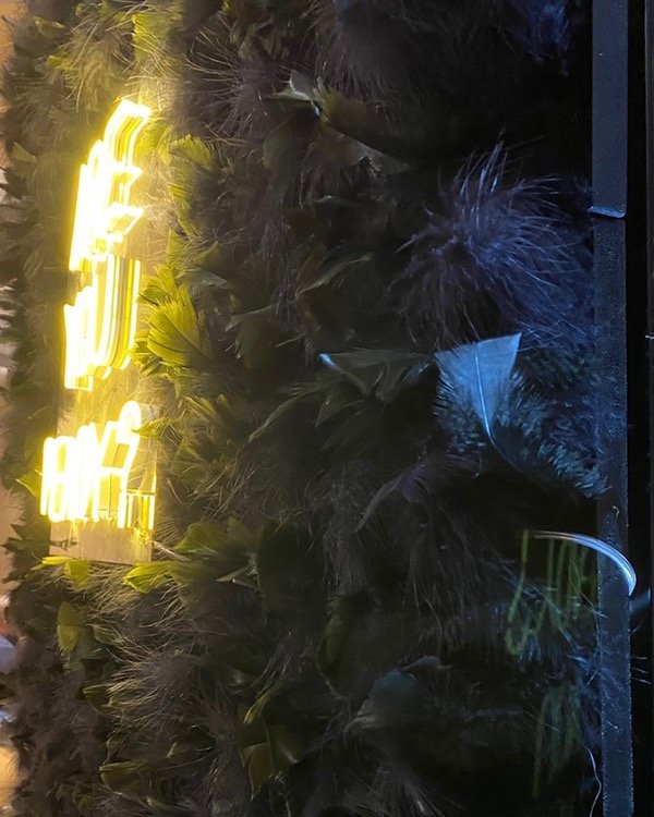 Producto - BACK PLUMAS NEGRAS