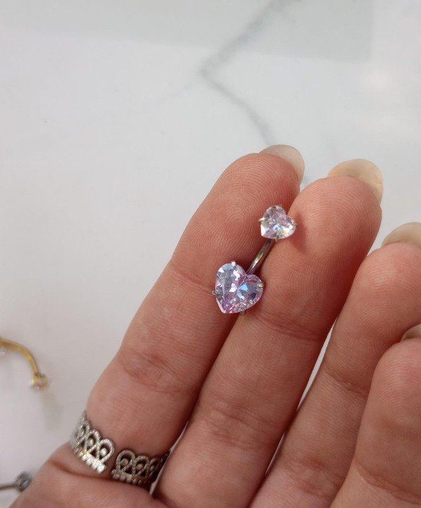 Producto - Piercing Ombligo Corazón - Lila