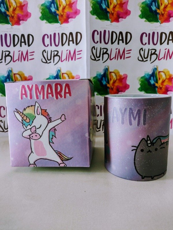 Producto - Taza Mágica Unicornios c/nombre