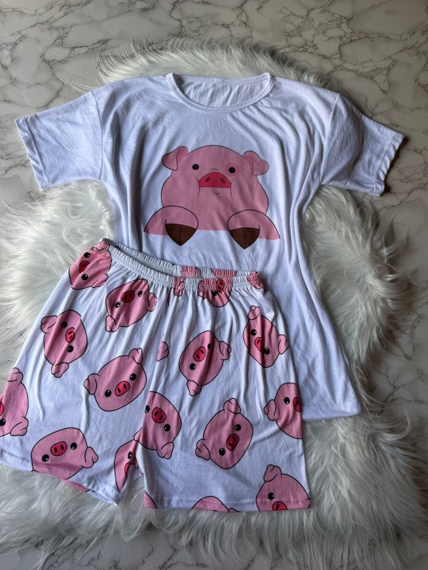 Producto - Pijama animado corto de modal soft c/ modal y lycra - Cerdito