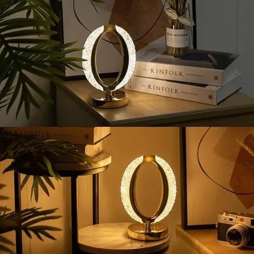 Producto - Lámpara de mesa ovalada recargable con usb - 0