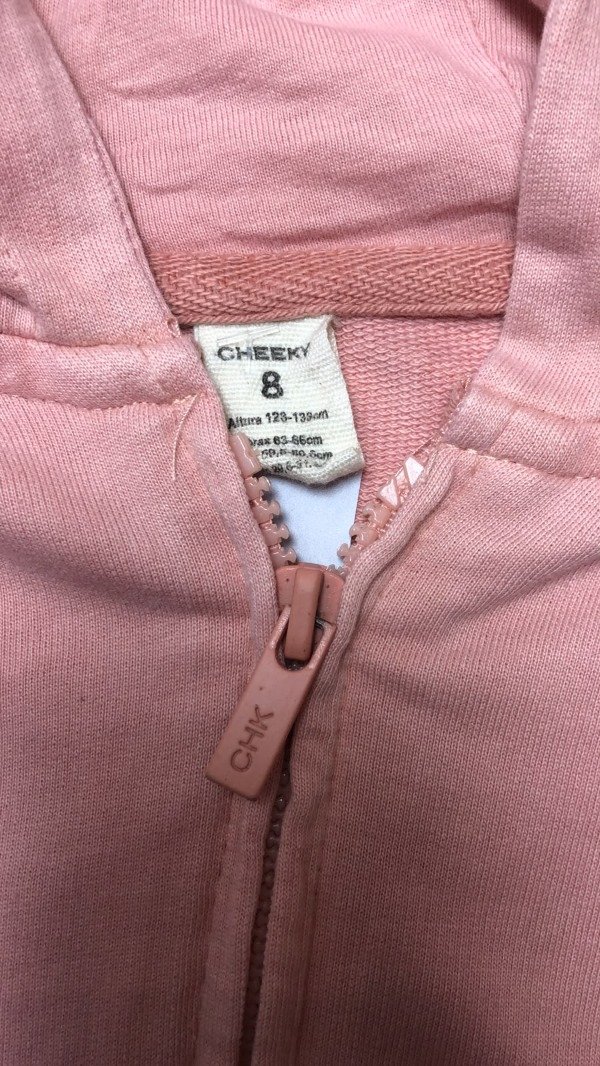 Producto - Buzo con cierre rosa con detalle puntilla Cheeky 8 años - 3
