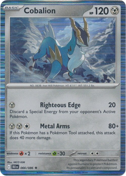 Producto - Cobalion - 066/086 - Holo Black Bolt
