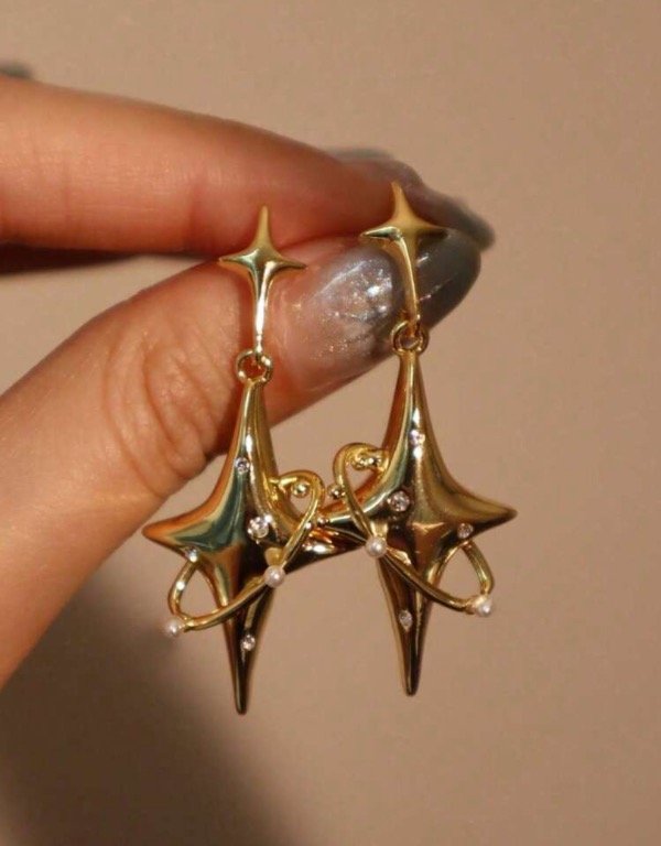 Producto - Aros destellos dorado