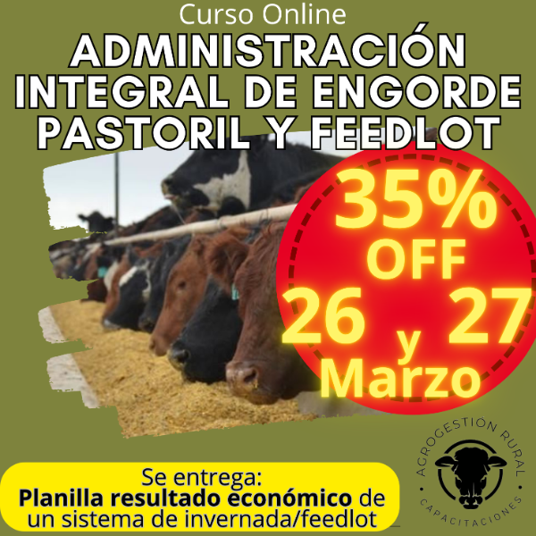 Producto - Curso Online: Administración Integral de Engorde Pastoril y Feedlot