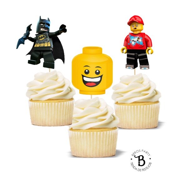 Producto - Topper cupcake silueta x 6 LEGO