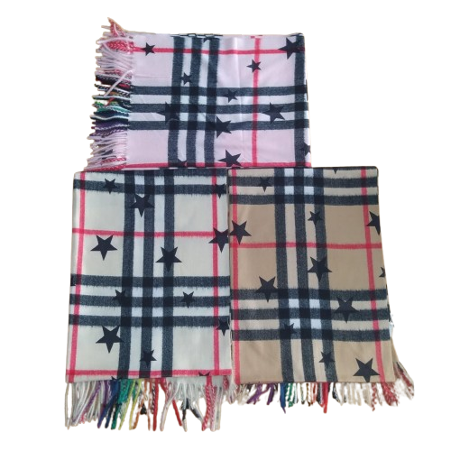 Producto - Ruana Estampada Estrellas Con Flecos 27817