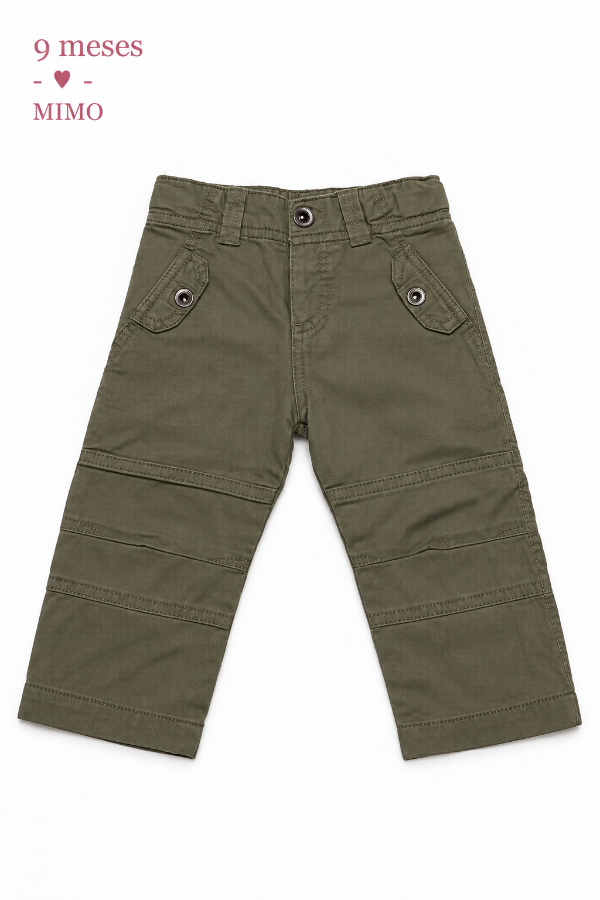 Producto - Pantalon verde oliva Mimo 9 Meses - 0