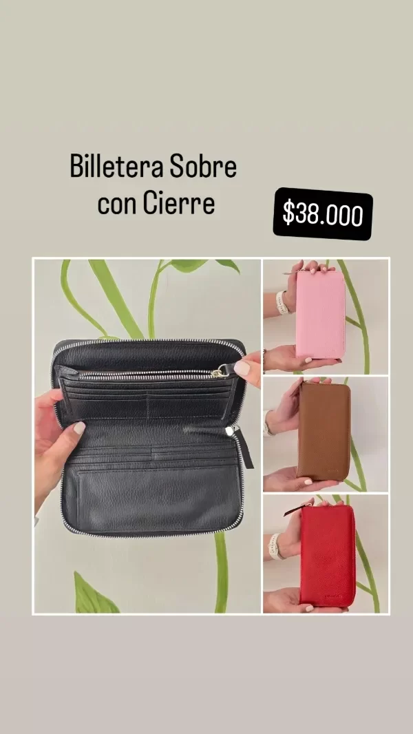 Producto - Billetera Sobre Con Cierre XL