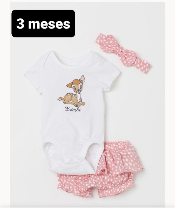 Duo body y short HyM talle 3 meses