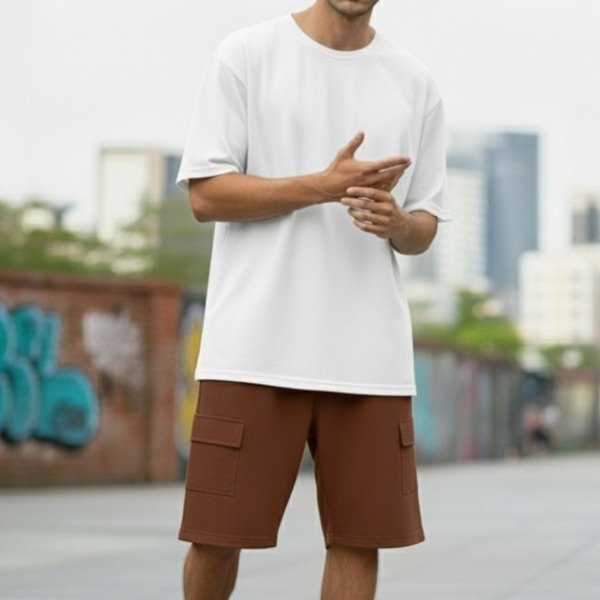 Producto - CONJUNTO CARGO - BLANCO/CHOCOLATE