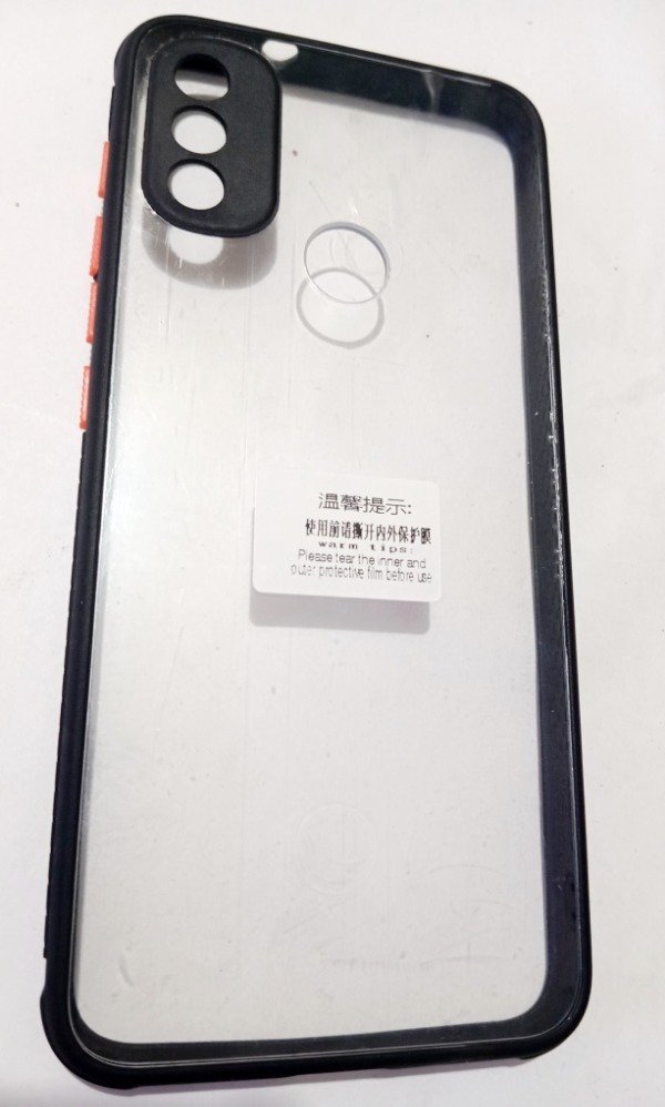 Producto - Funda Transparente borde negro para Moto E20 - E40