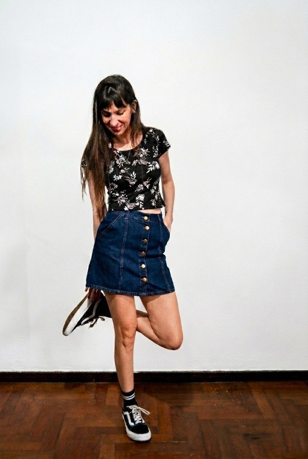 Producto - Falda Karen Jean Azul