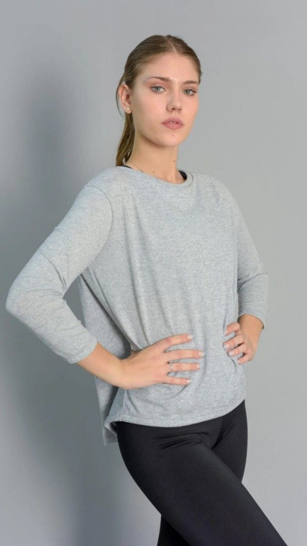 Producto - Buzo lanilla Gris melange