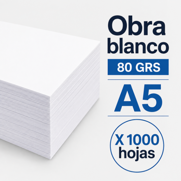 Producto - Papel Obra Blanco 80 GRS A5 Boreal