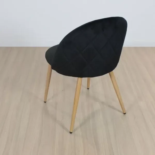 Producto - SILLA PRINCE TAPIZADA PANA NEGRA - 4