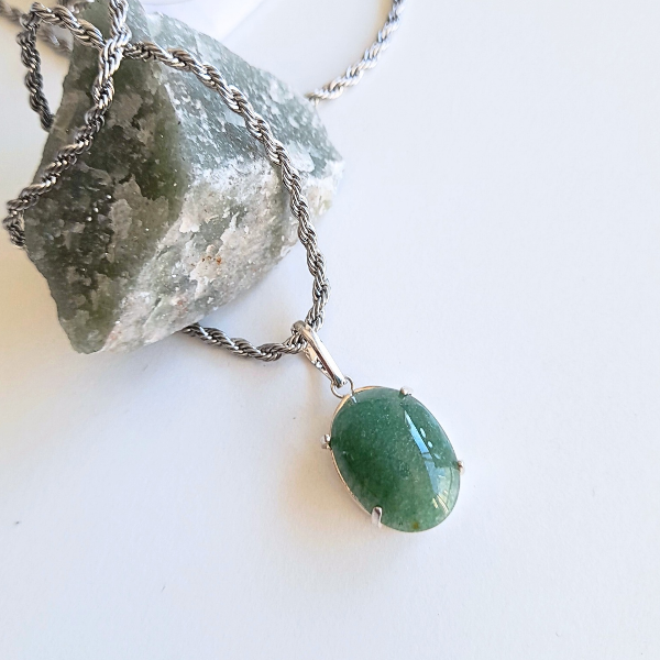 Producto - Collar Cuarzo Verde engarzado